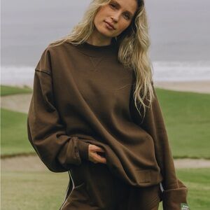 Daily Drills Brown Mockneck Sweatshirt